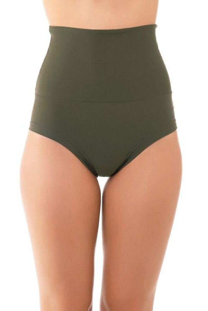 Dragonfly Betty High-Waisted Shorts - Khaki-Dragonfly-Pole Junkie
