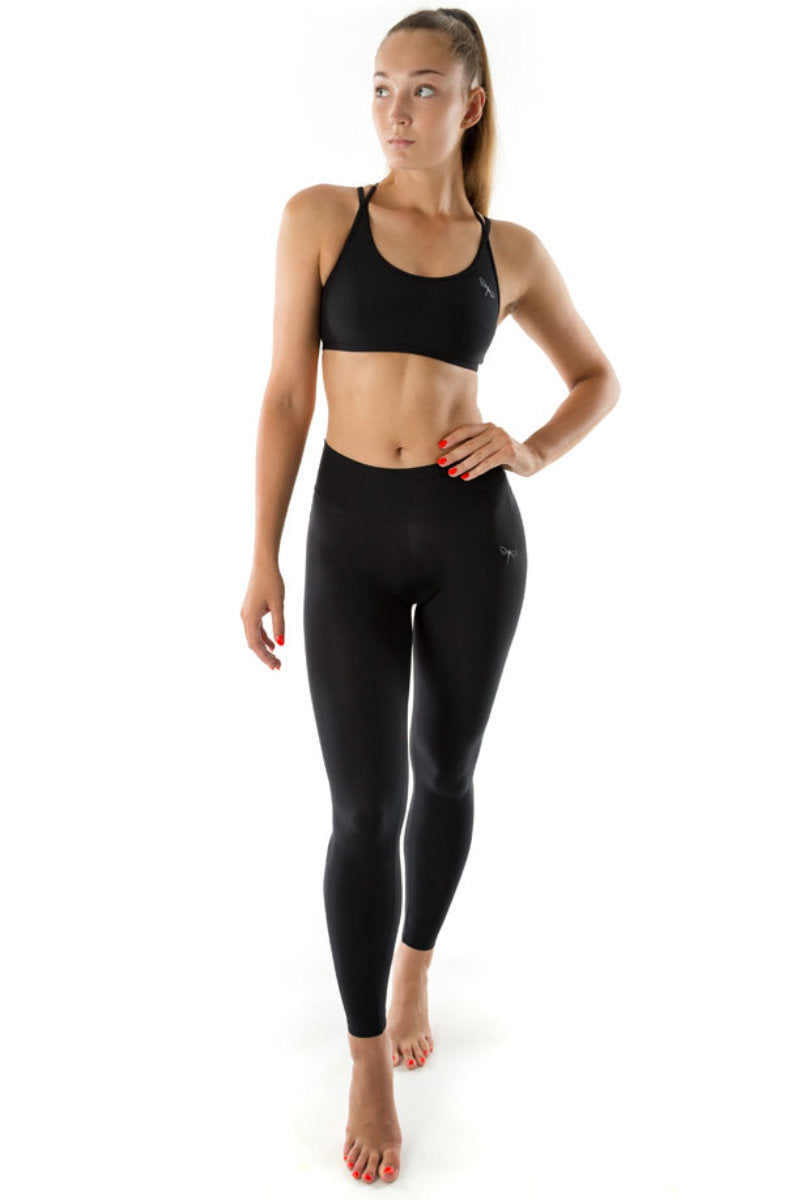 Dragonfly Adrianna Leggings - Black-Dragonfly-Pole Junkie