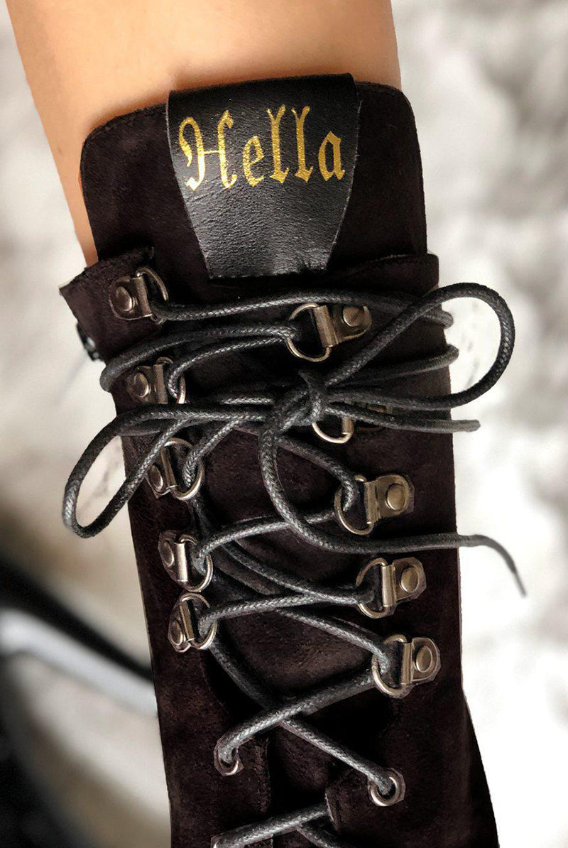 Hella Heels Blaq Kicks Boots - 8inch-Hella Heels-Pole Junkie