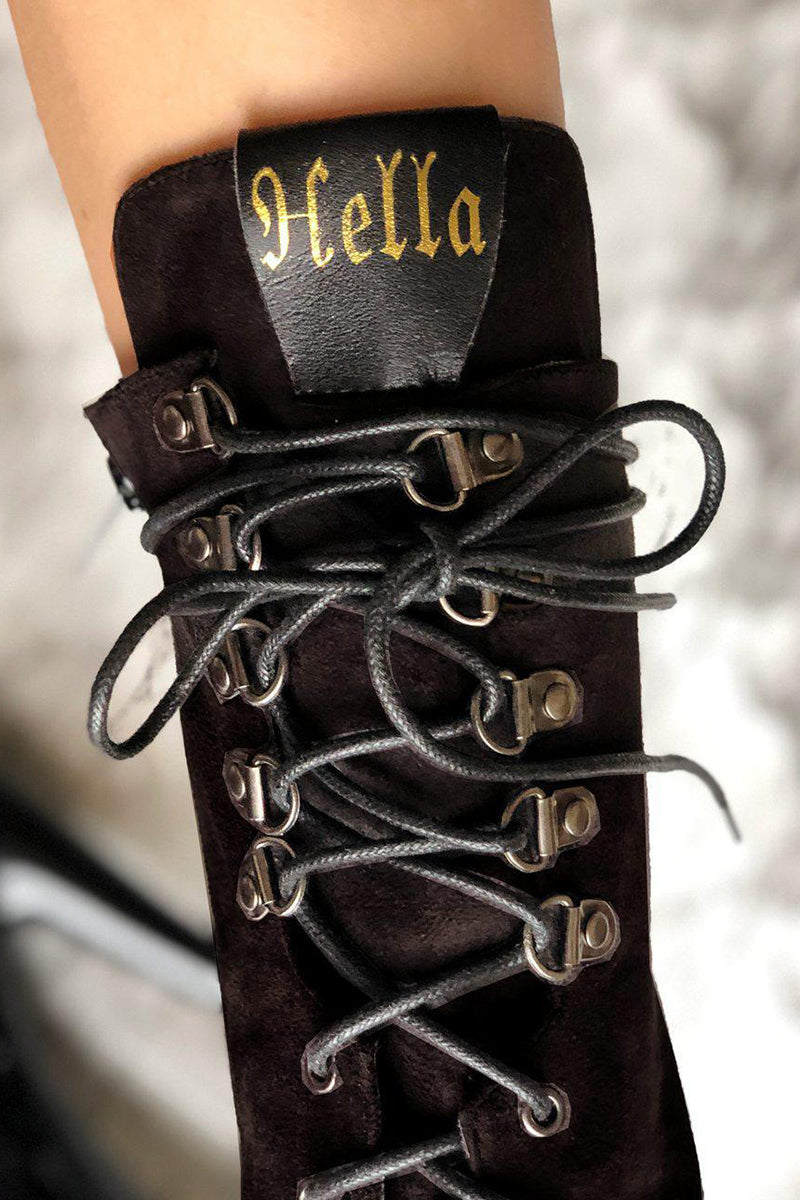 Hella Heels Blaq Kicks Boots - 8inch-Hella Heels-Pole Junkie