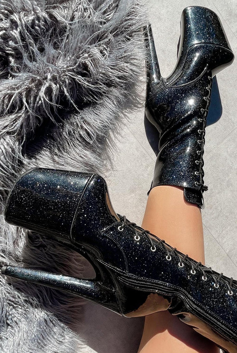 Hella Heels The Glitterati 8inch Boots - Sin City-Hella Heels-Pole Junkie