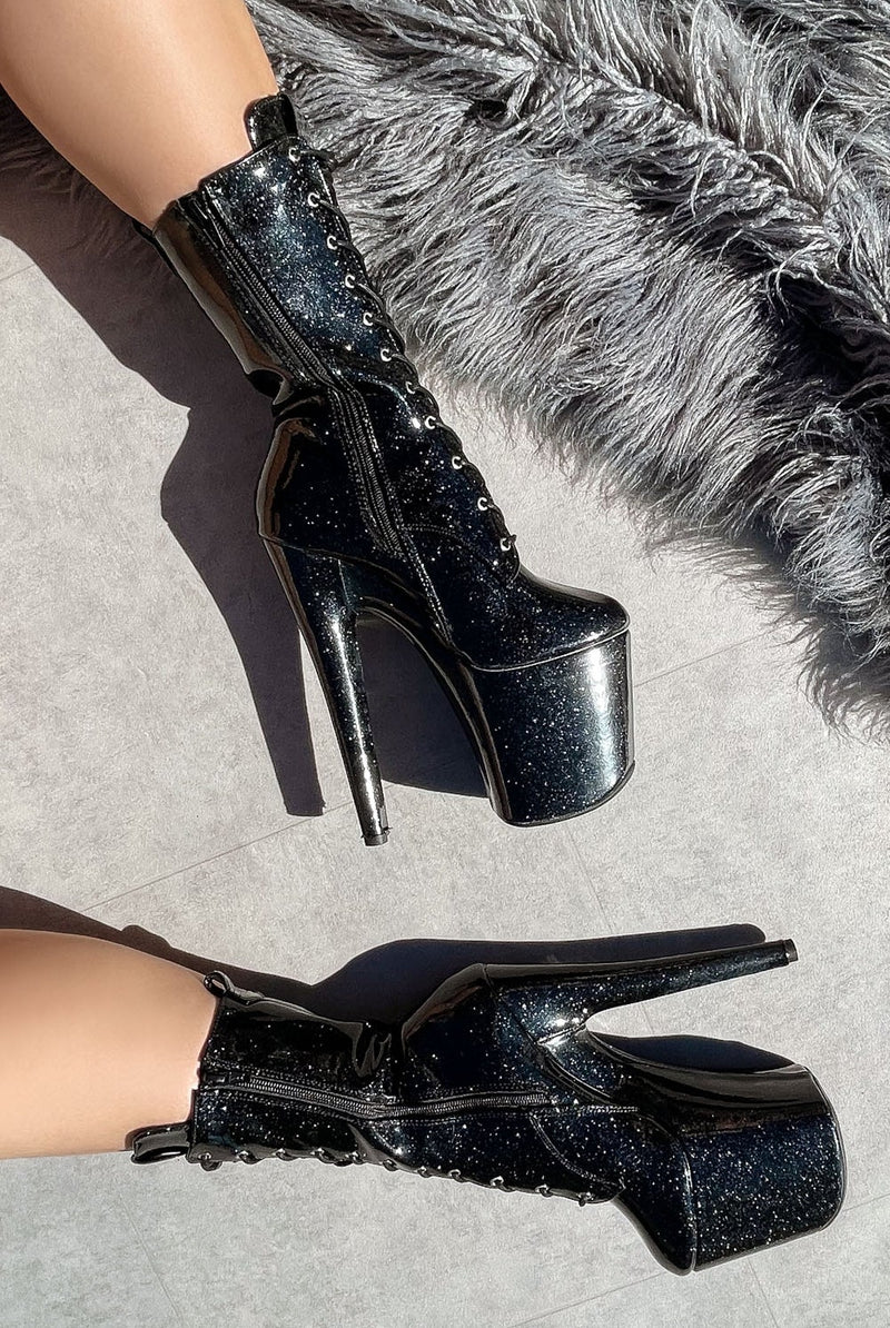 Hella Heels The Glitterati 8inch Boots - Sin City-Hella Heels-Pole Junkie