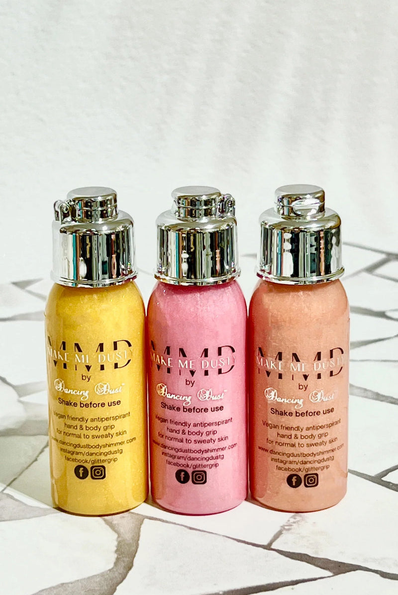 Dancing Dust Make Me Dusty Trio pack - Gold/Pink/Peach (3 X 30ml)-Dancing Dust-Pole Junkie