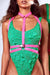 Rolling Lara Top Harness - Neon Pink-Rolling-Pole Junkie