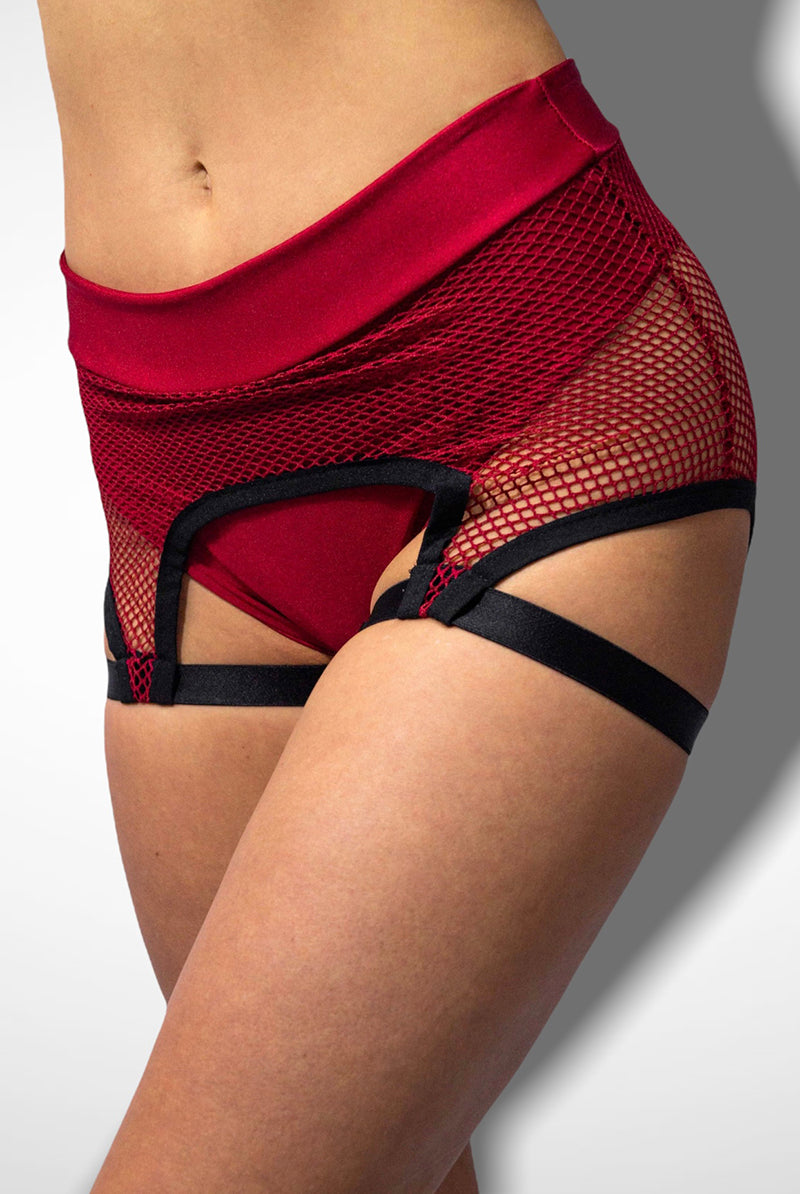 Sorte Coleus Suspender Bottoms - Red-Sorte-Pole Junkie