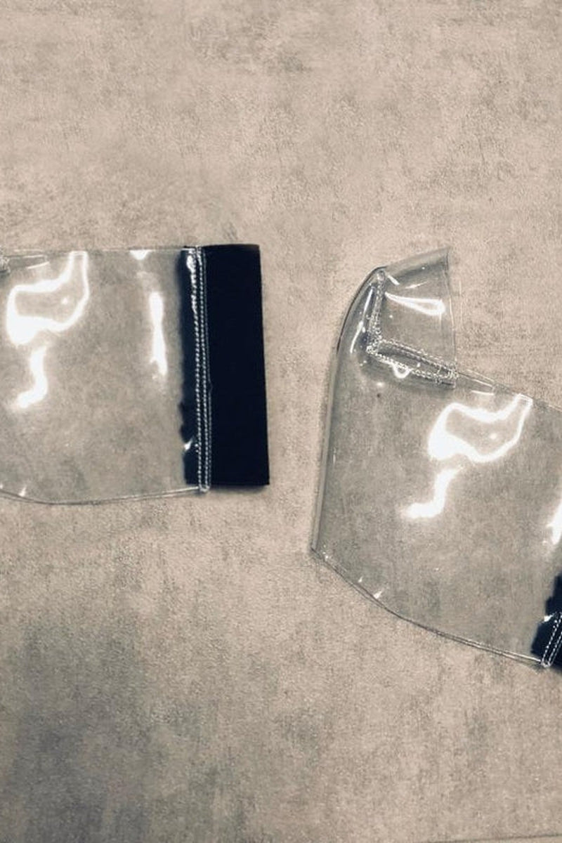 Hella Heels Classique Shoe Protector - Clear (Black back)-Hella Heels-Pole Junkie