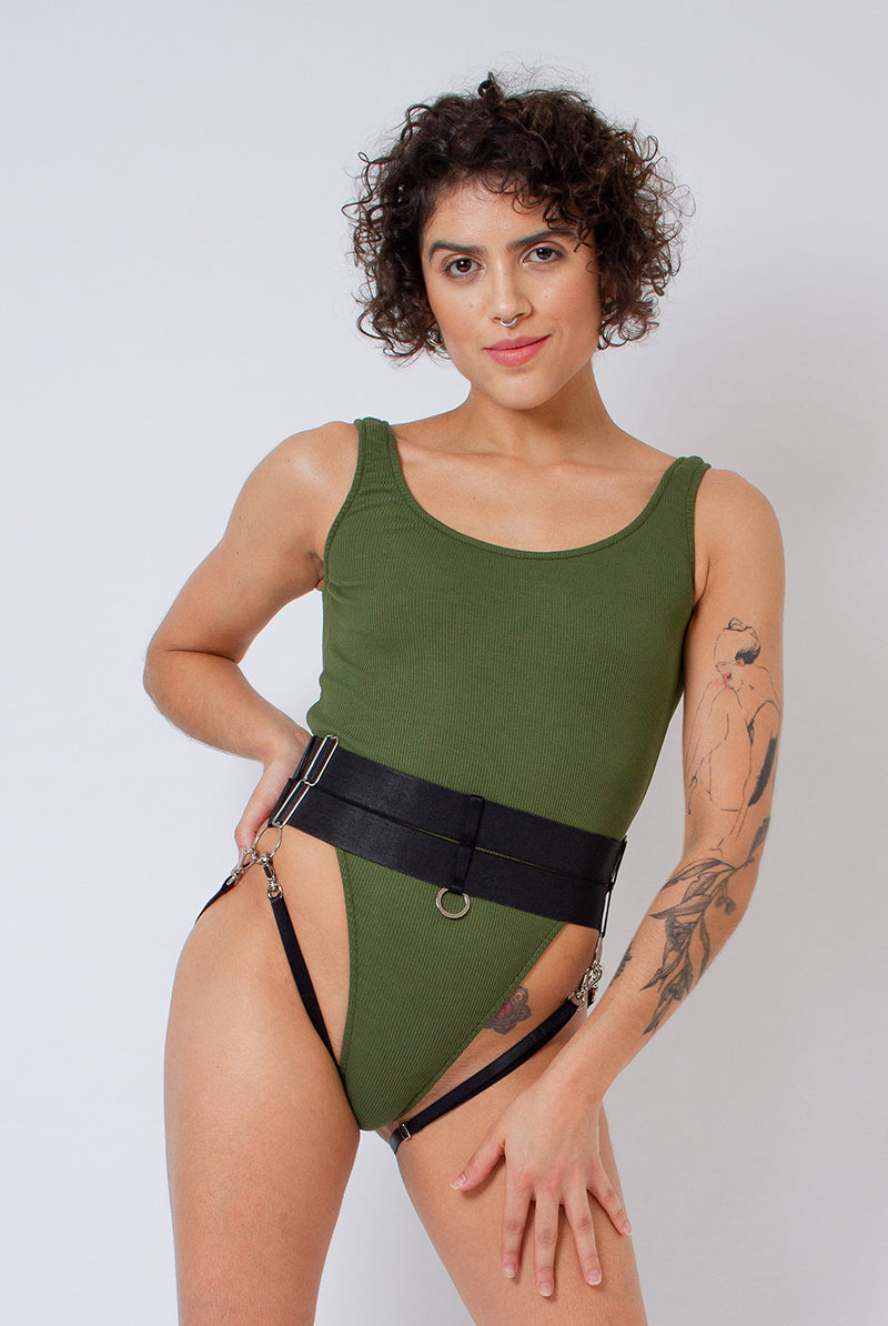 Rolling Lara Bottom Harness - Black-Rolling-Pole Junkie