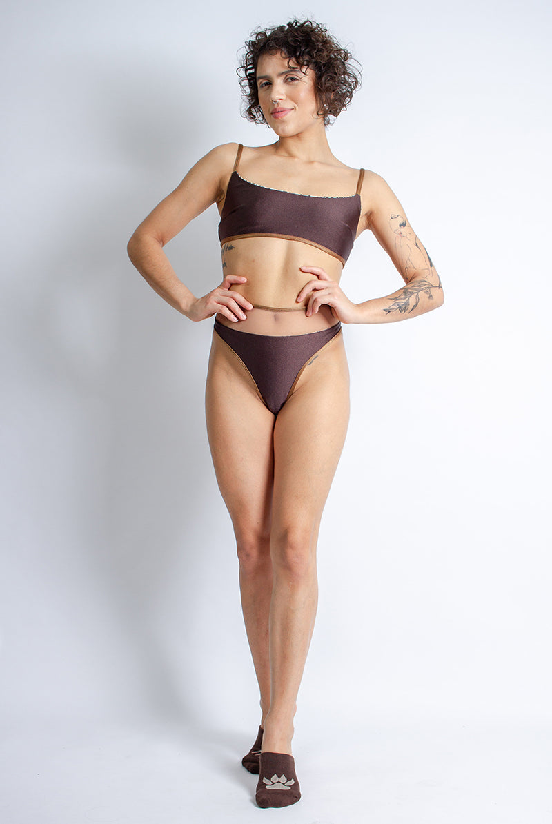 Rolling Vento Reversible Selva Top - Beige Leopard/Chocolate-Rolling-Pole Junkie