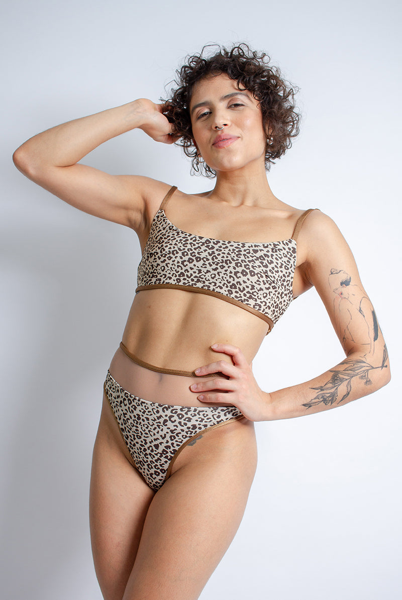 Rolling Vento Reversible Selva Top - Beige Leopard/Chocolate-Rolling-Pole Junkie