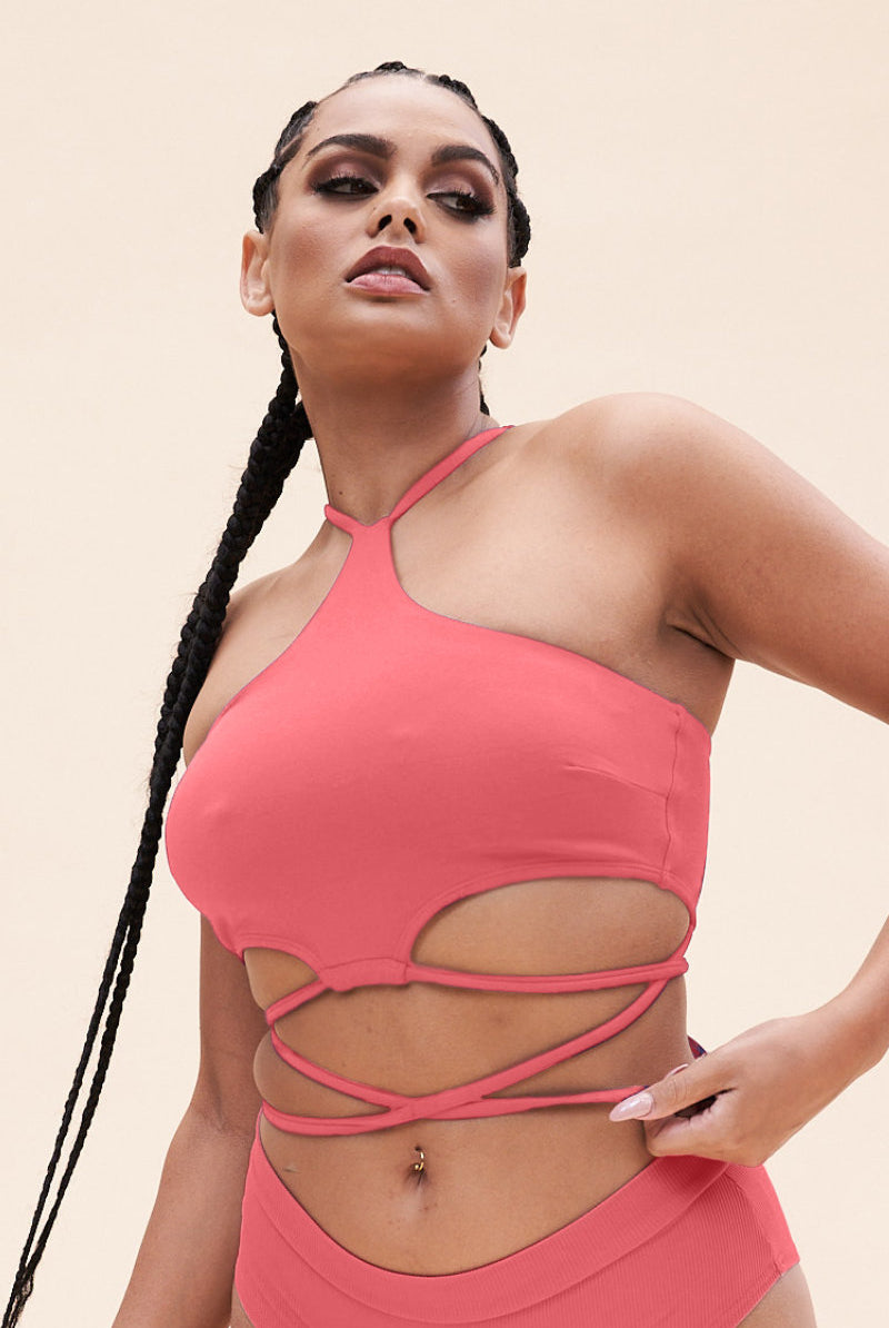 Lunalae Nessa Top - Recycled Watermelon-Lunalae-Pole Junkie