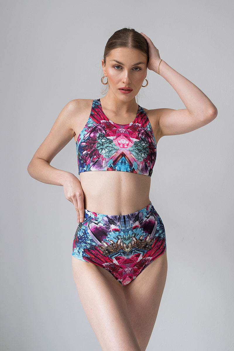 Pole Addict High Waisted Shorts - Crystallised-Pole Addict-Pole Junkie