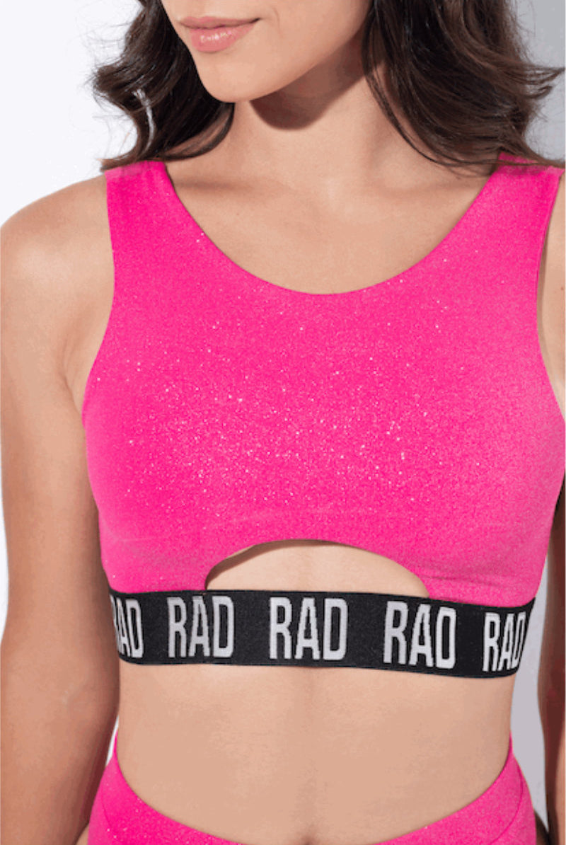 RAD Bahari Top - Fuchsia Glitter-RAD-Pole Junkie