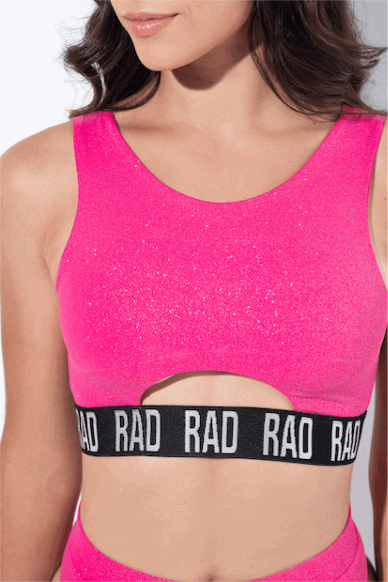 RAD Bahari Top - Fuchsia Glitter-RAD-Pole Junkie