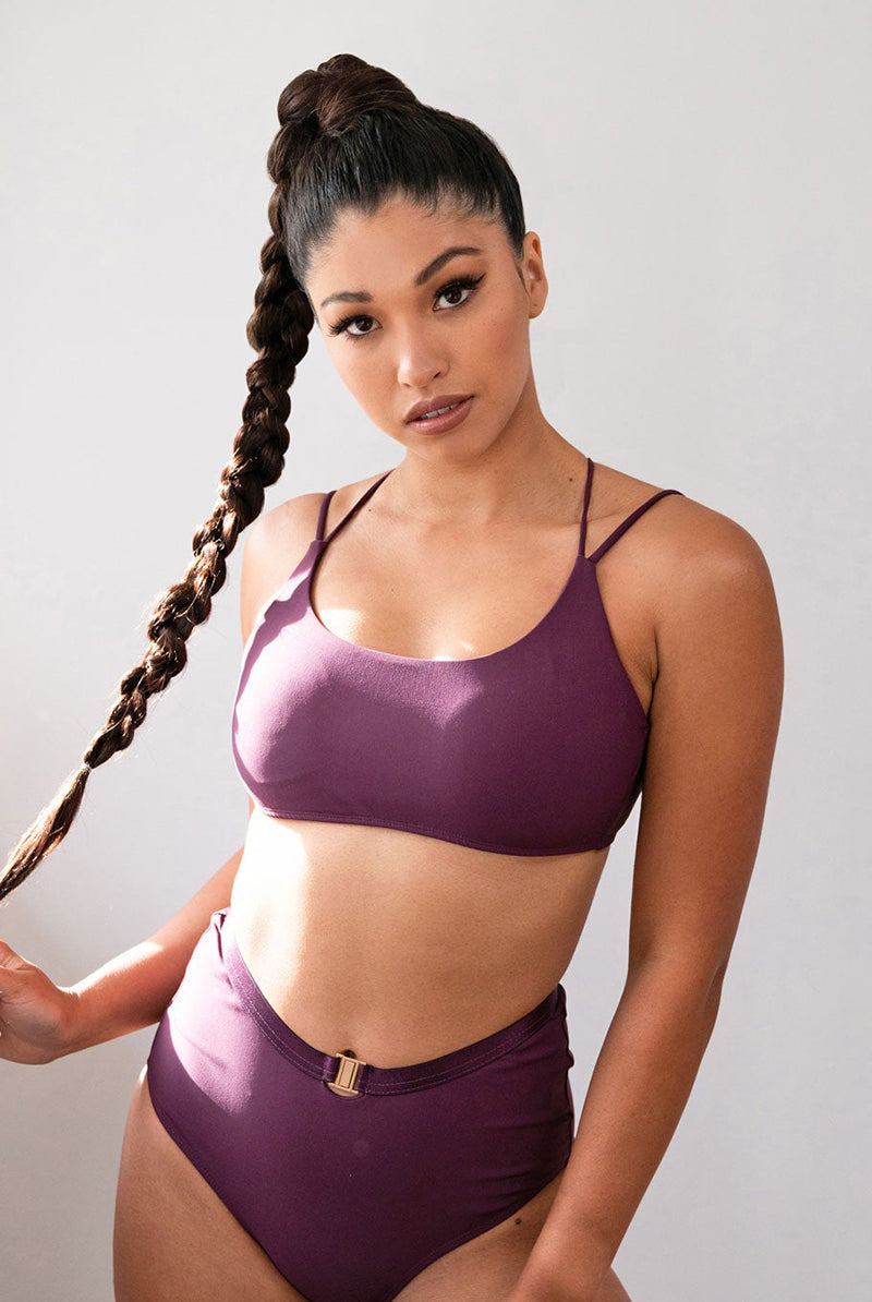 Lunalae Amelia Top - Recycled Mulberry-Lunalae-Pole Junkie