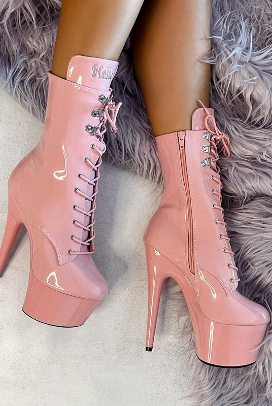 Hella Heels LipKit 7inch Boots - Candy Shop-Hella Heels-Pole Junkie