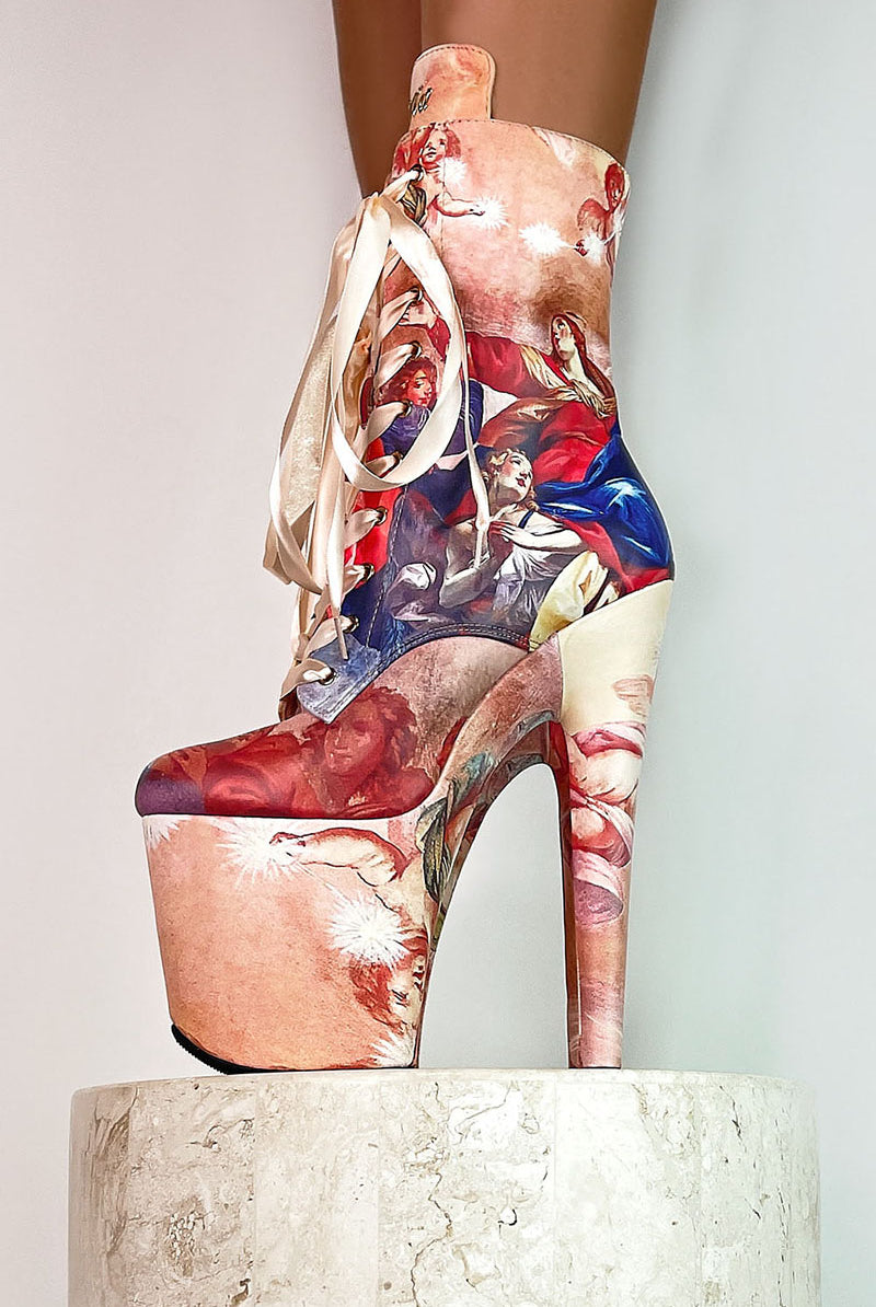 Hella Heels Renaissance 8inch Boots - Holier Than Thou-Hella Heels-Pole Junkie