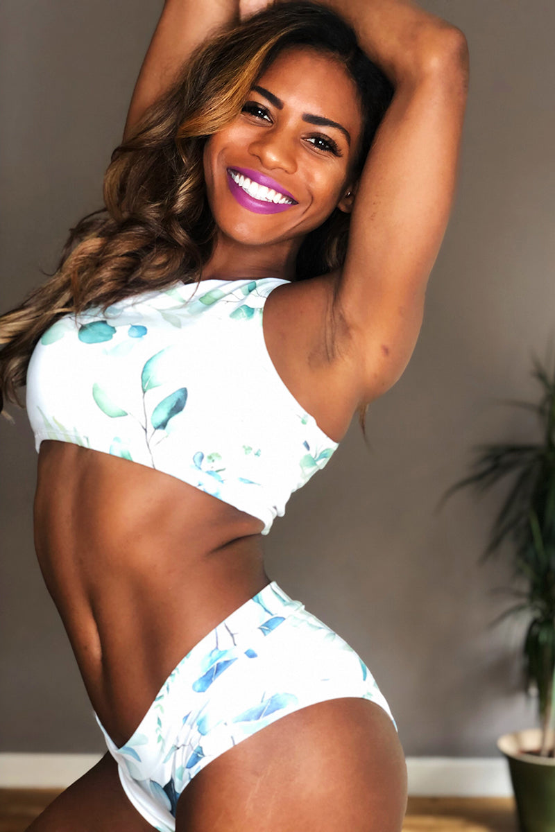 The Enviro Co. High Neck Crop Top - Daintree Day-Enviro Grip-Pole Junkie