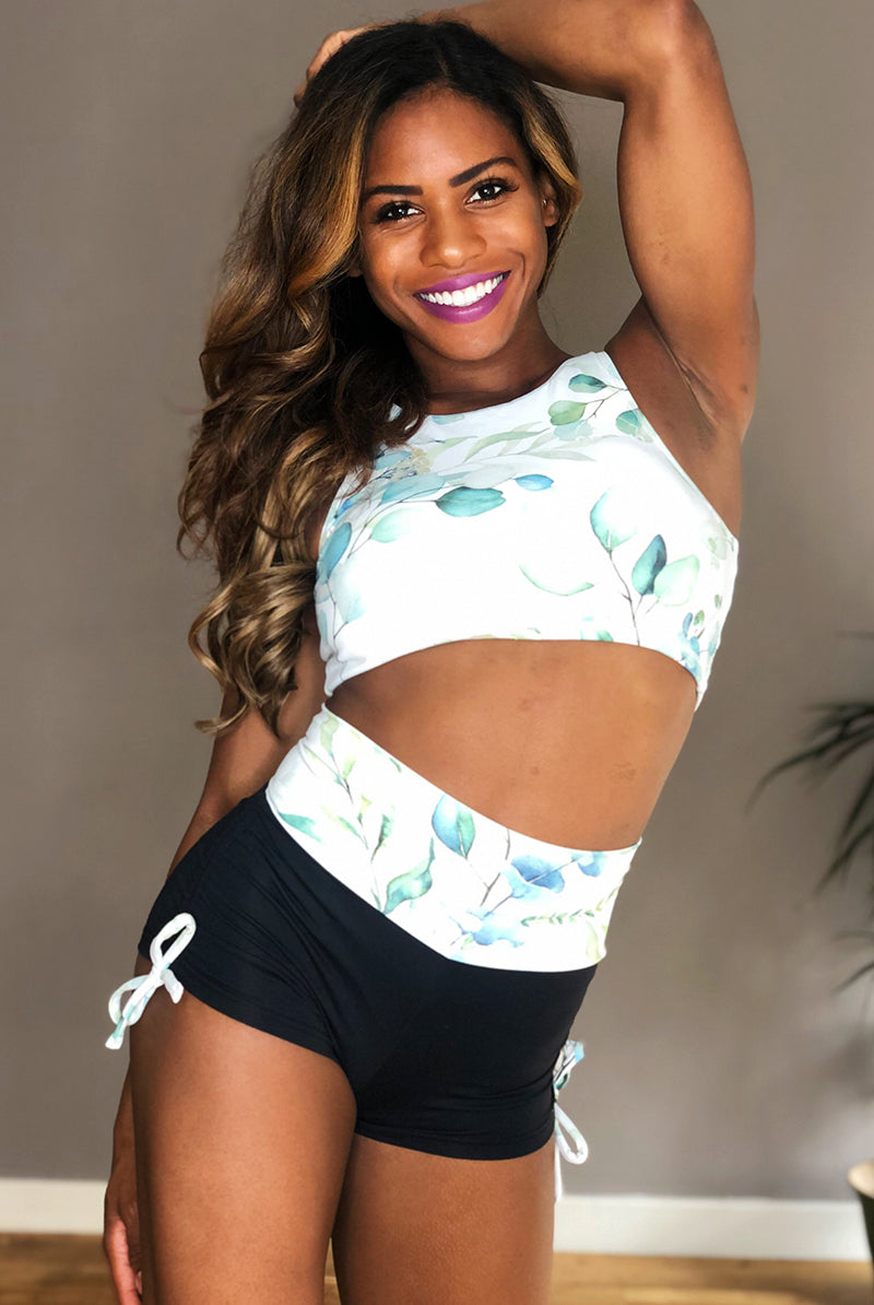 The Enviro Co. High Neck Crop Top - Daintree Day-Enviro Grip-Pole Junkie