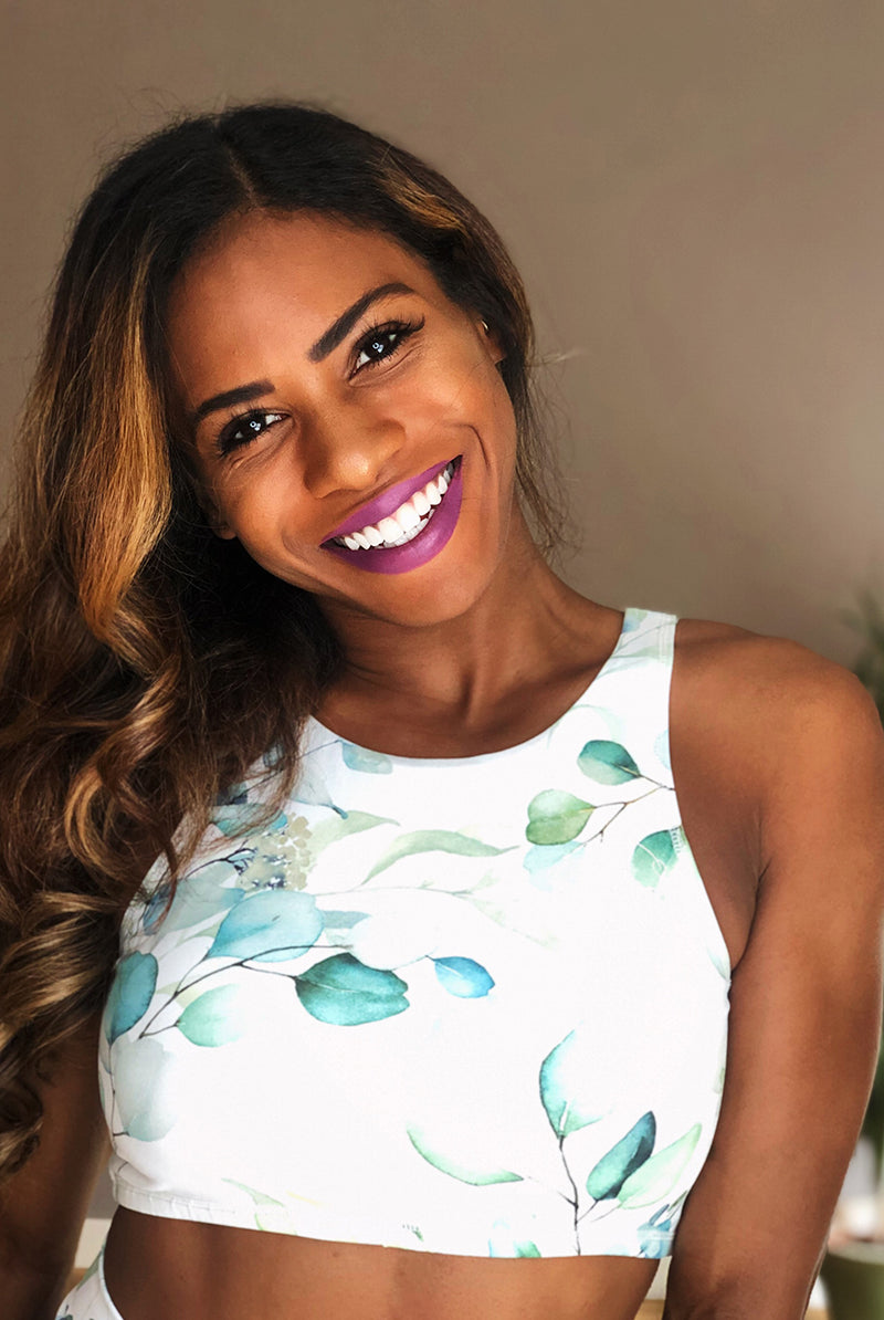 The Enviro Co. High Neck Crop Top - Daintree Day-Enviro Grip-Pole Junkie