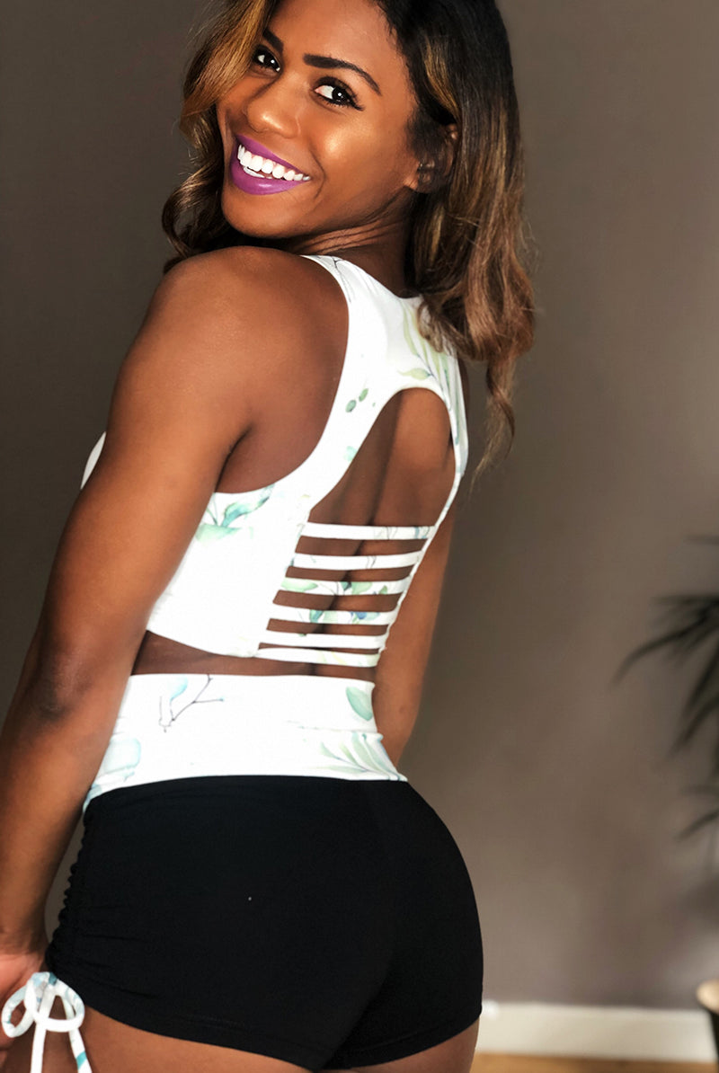 The Enviro Co. High Neck Crop Top - Daintree Day-Enviro Grip-Pole Junkie