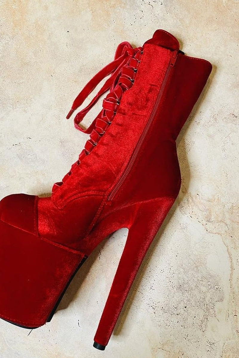 Hella Heels Classique Velvet Shoe Protector - Bad Blood-Hella Heels-Pole Junkie