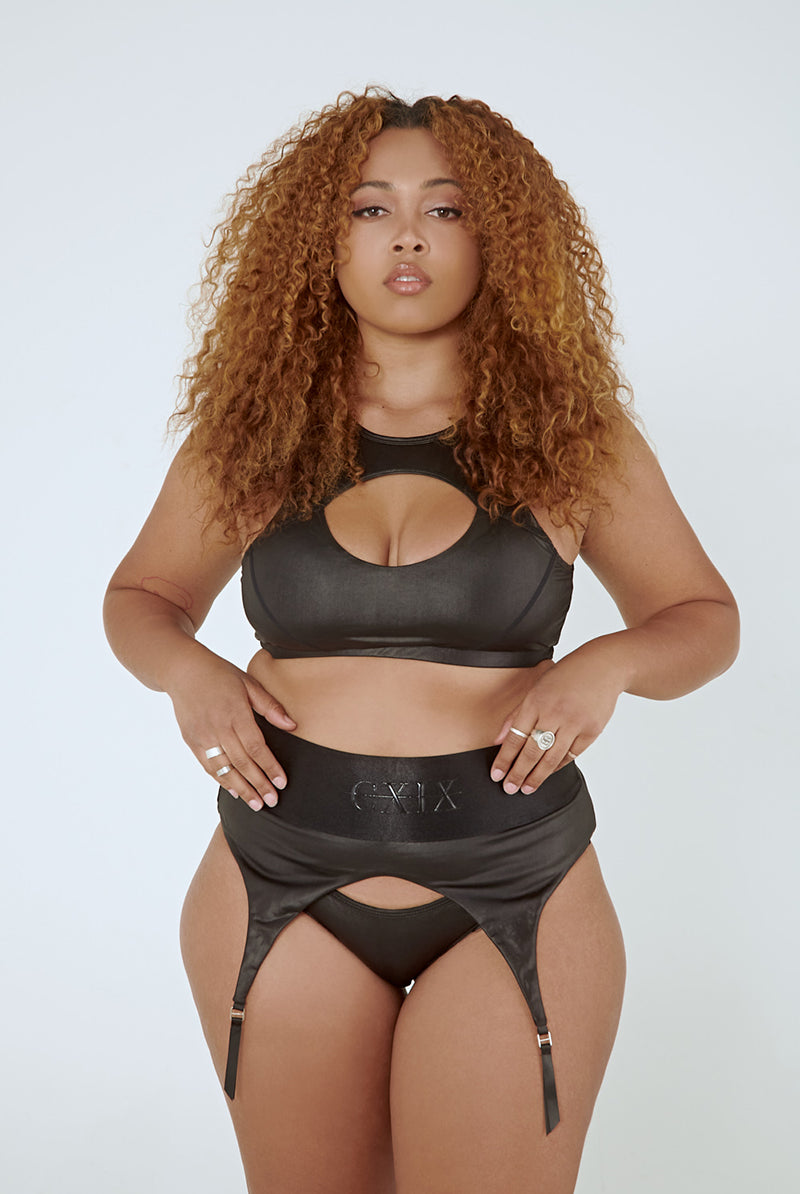 CXIX Snatched Garter Bottoms - Black-Creatures of XIX-Pole Junkie