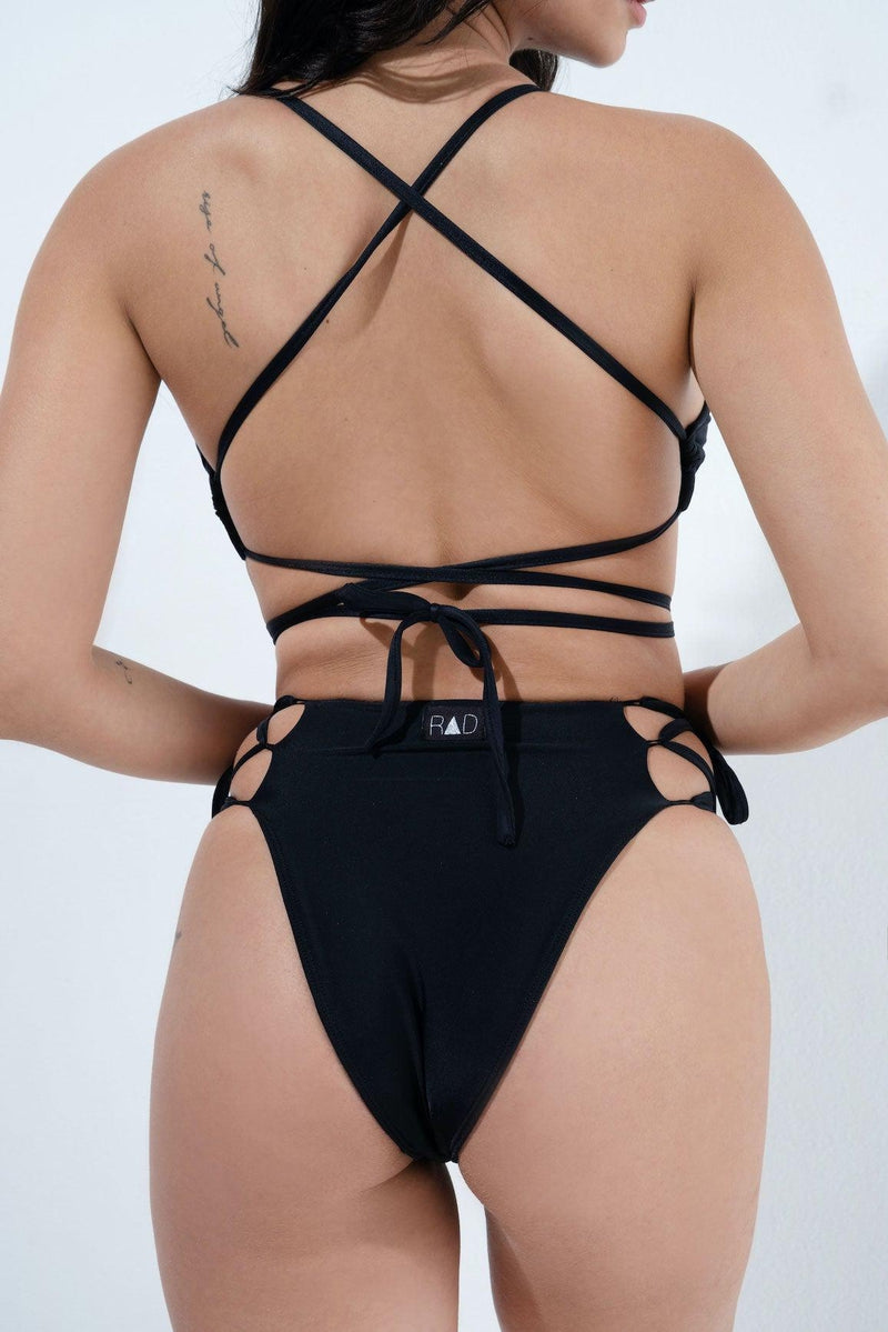 RAD Tie Me Up Halter Top - Black-RAD-Pole Junkie
