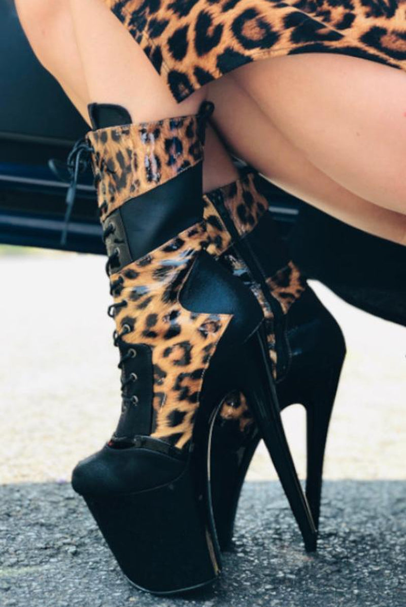 Hella Heels EmpireKicks 8inch Boots - Black-Hella Heels-Pole Junkie