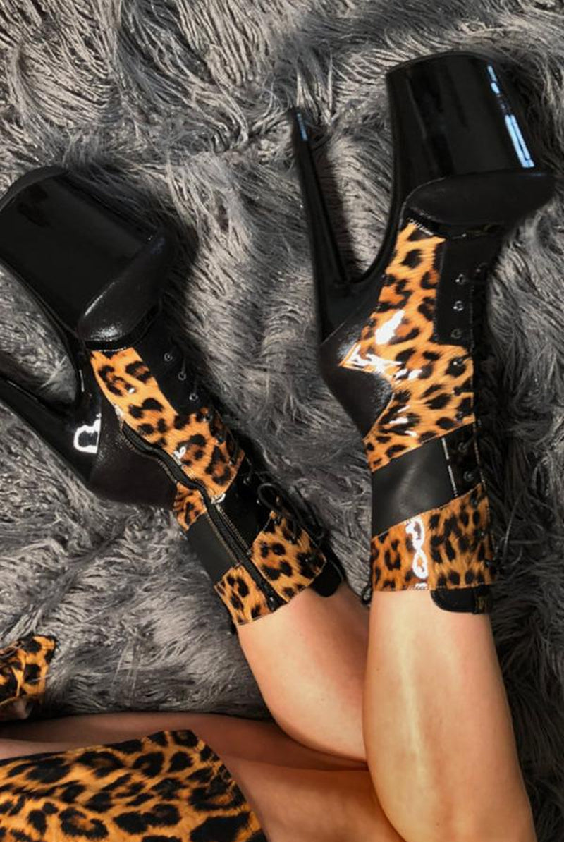 Hella Heels EmpireKicks 8inch Boots - Black-Hella Heels-Pole Junkie