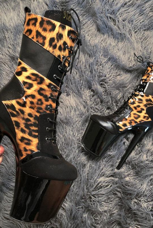 Hella Heels EmpireKicks 8inch Boots - Black-Hella Heels-Pole Junkie