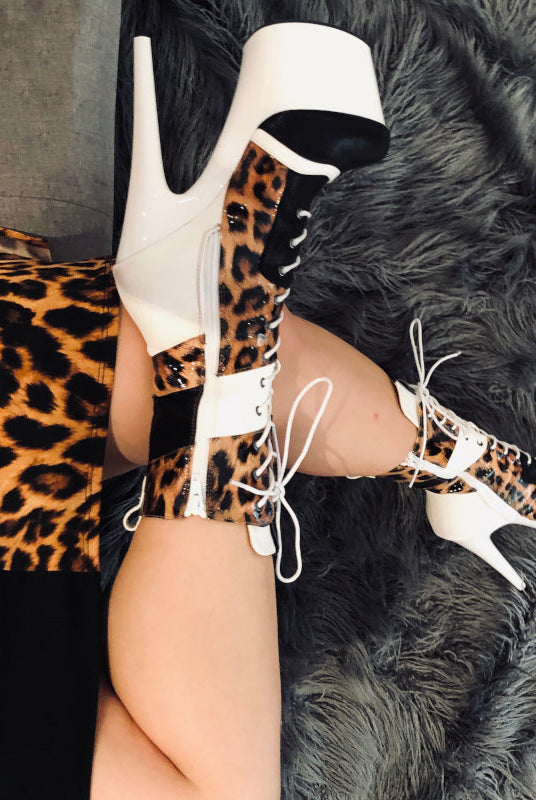 Hella Heels EmpireKicks 7inch Boots - White-Hella Heels-Pole Junkie