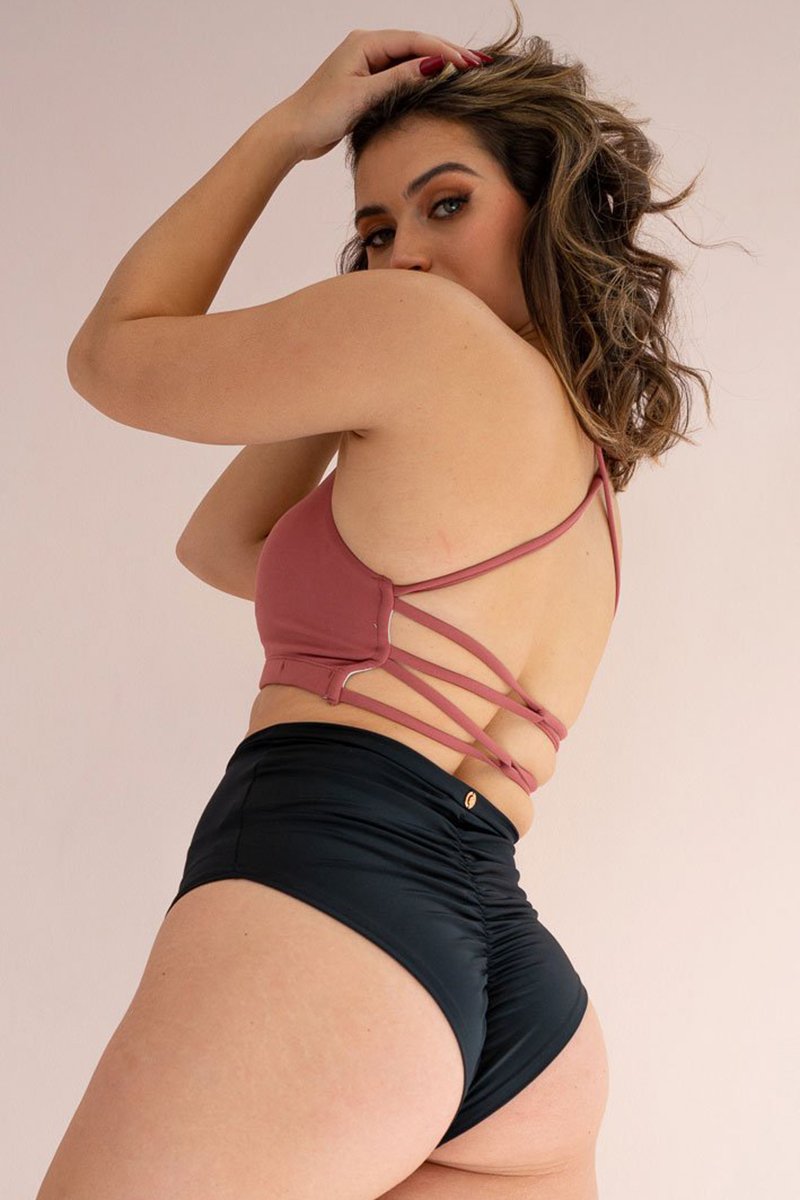Lunalae High Waist Shorts - Black-Lunalae-Pole Junkie