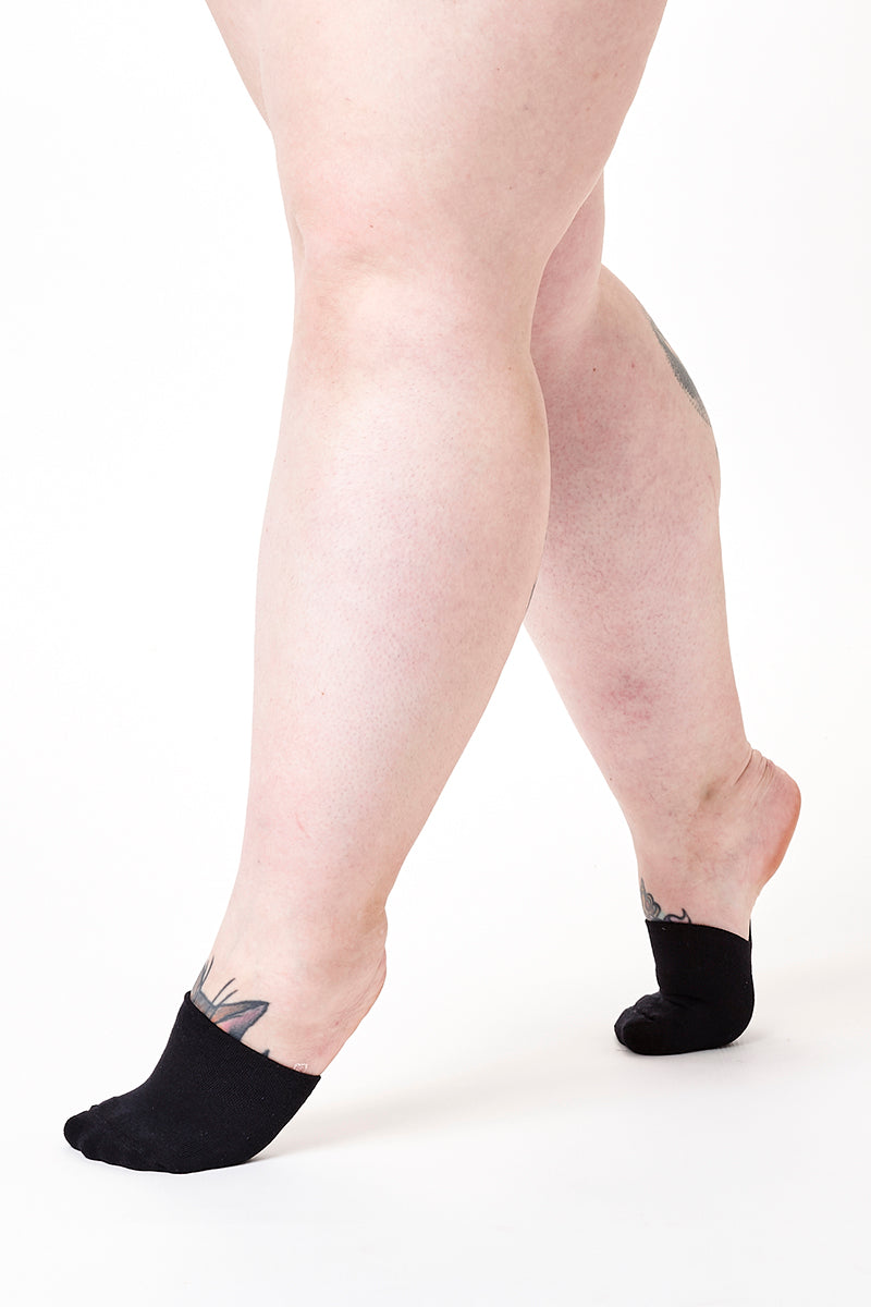 Rolling Contemporary Dance Socks - Black-Rolling-Pole Junkie