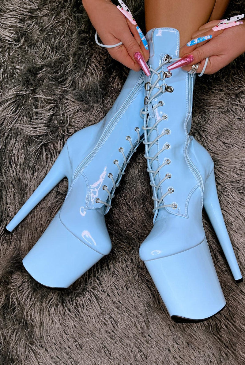 Hella Heels LipKit 8inch Boots - Sky High-Hella Heels-Pole Junkie