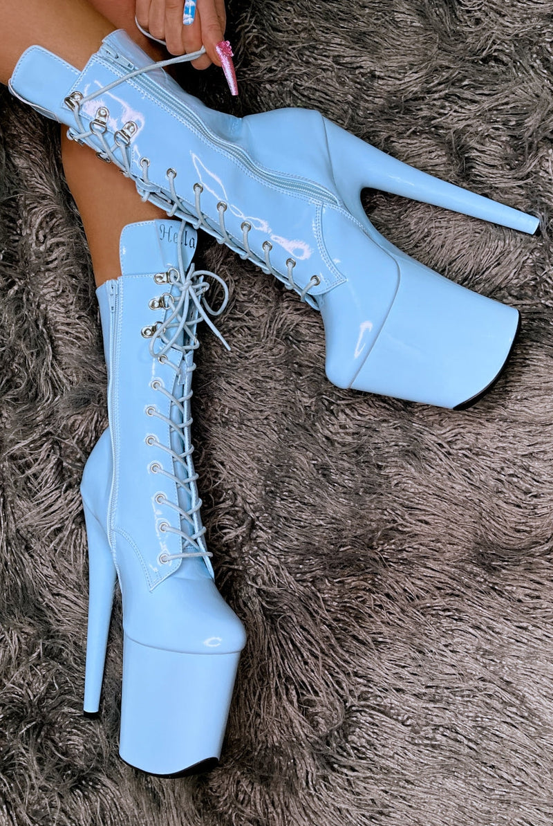 Hella Heels LipKit 8inch Boots - Sky High-Hella Heels-Pole Junkie