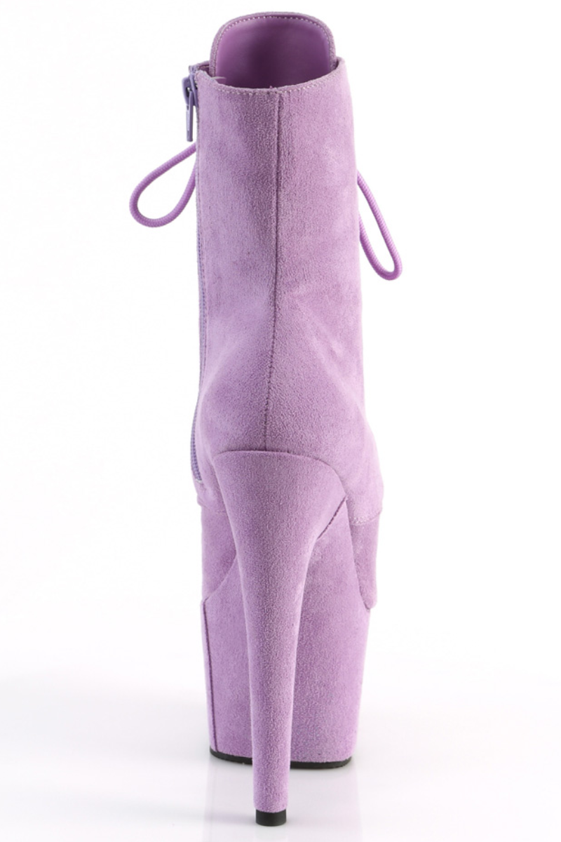 Pleaser USA Adore-1020FS Faux Suede 7inch Pleaser Boots - Lavender-Pleaser USA-Pole Junkie