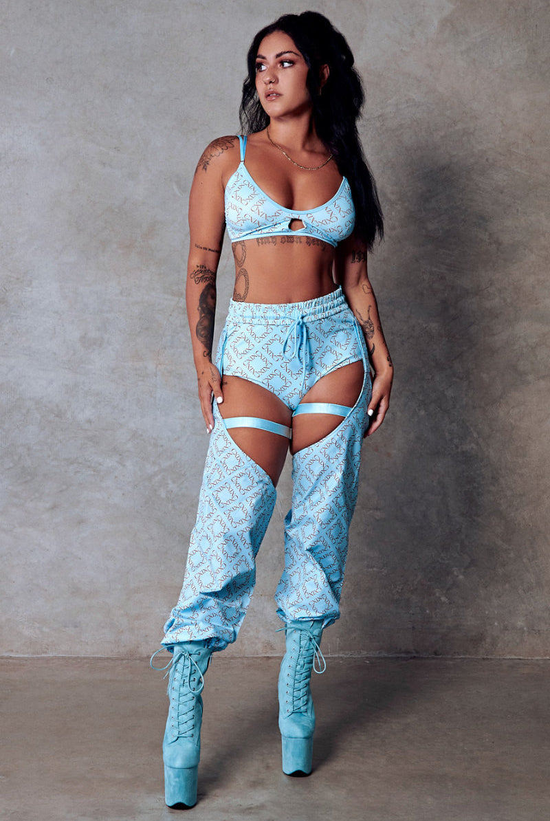 CXIX 119 Bralette - Blue Print-Creatures of XIX-Pole Junkie