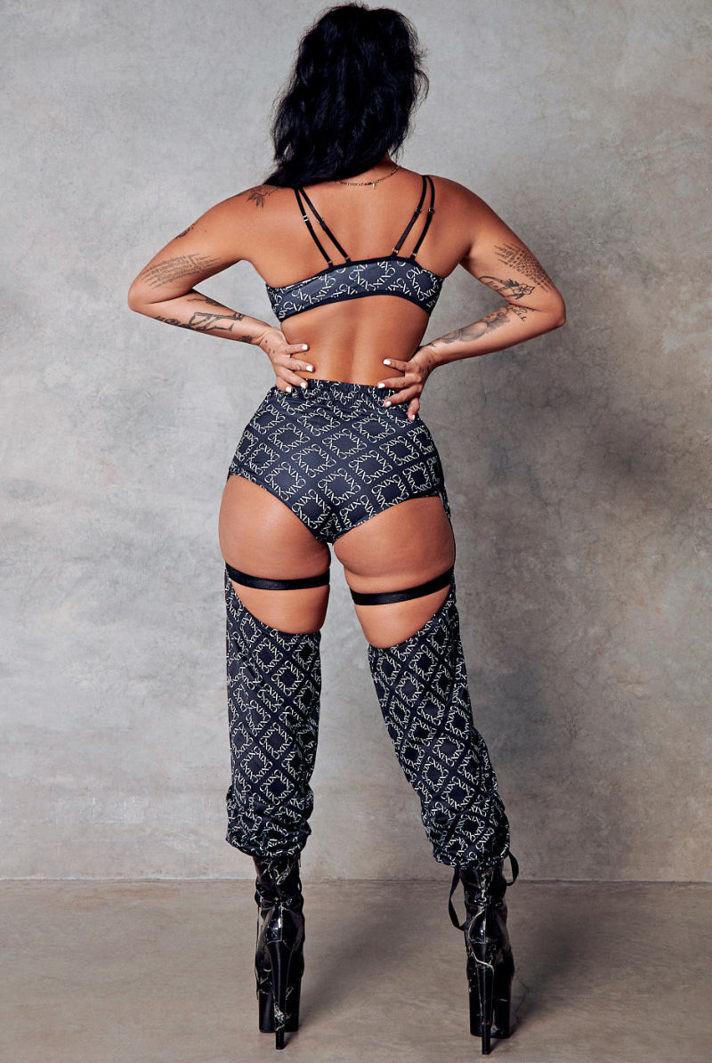 CXIX 119 Bralette - Black Print-Creatures of XIX-Pole Junkie