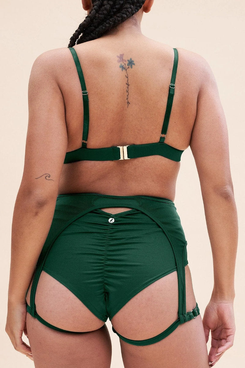 Lunalae Cora High Waist Bottoms - Recycled Moss Green-Lunalae-Pole Junkie