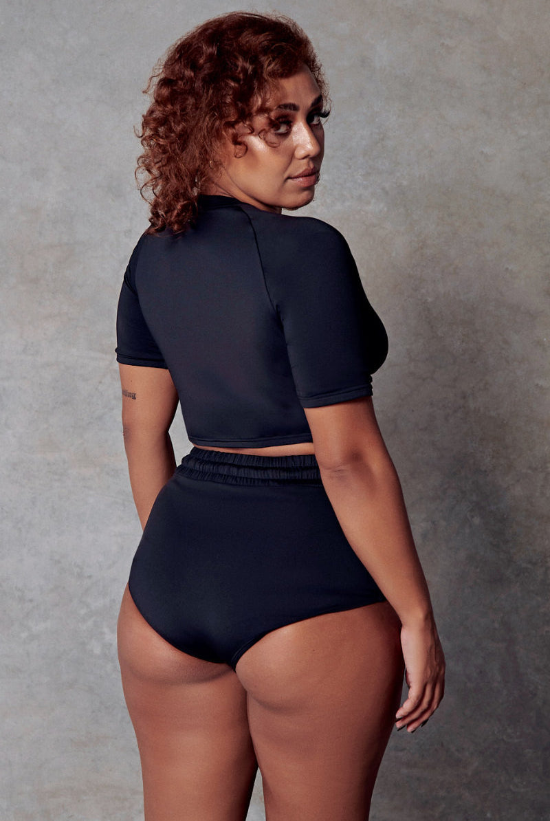 CXIX 119 Statement Crop Tee - Black-Creatures of XIX-Pole Junkie