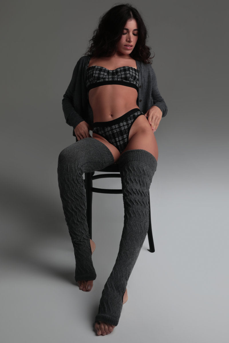 Rolling Alpha Cheeky Shorts - Tartan-Rolling-Pole Junkie