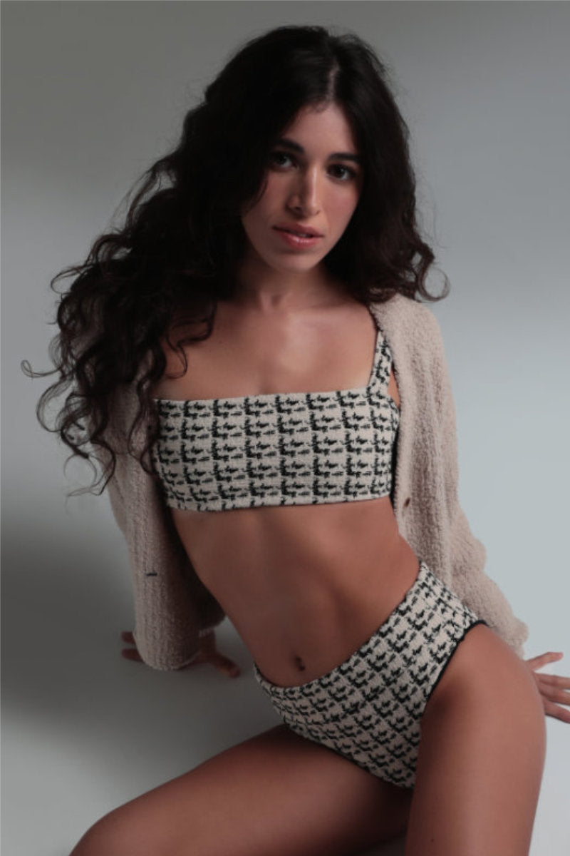 Rolling Cinque Tweed Top - Tweed-Rolling-Pole Junkie