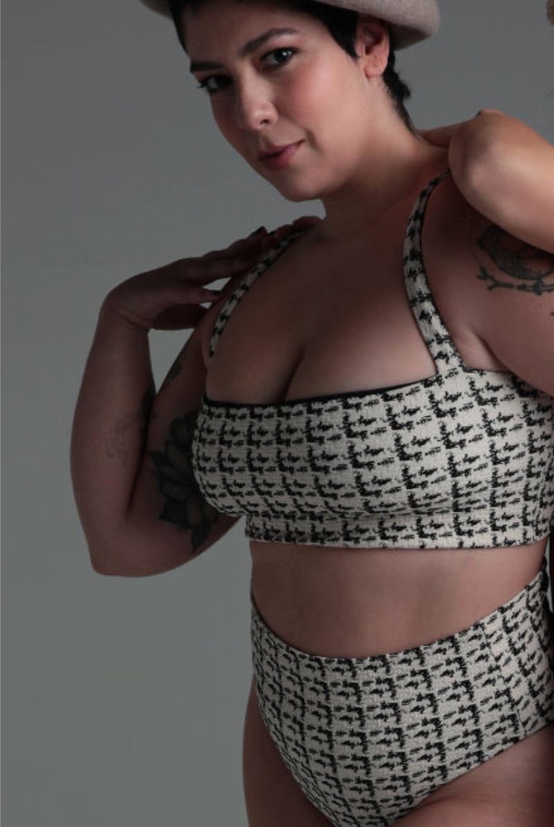 Rolling Cinque Tweed Top - Tweed-Rolling-Pole Junkie