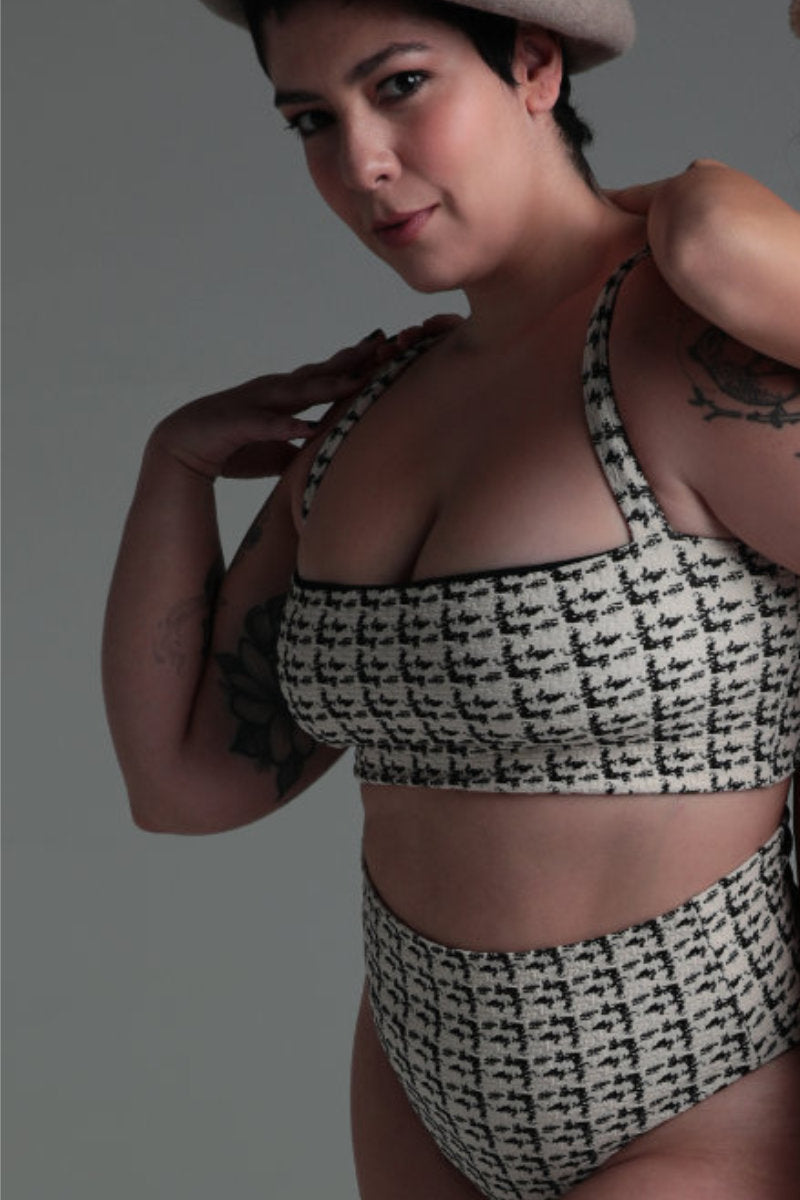 Rolling Cinque Tweed Top - Tweed-Rolling-Pole Junkie