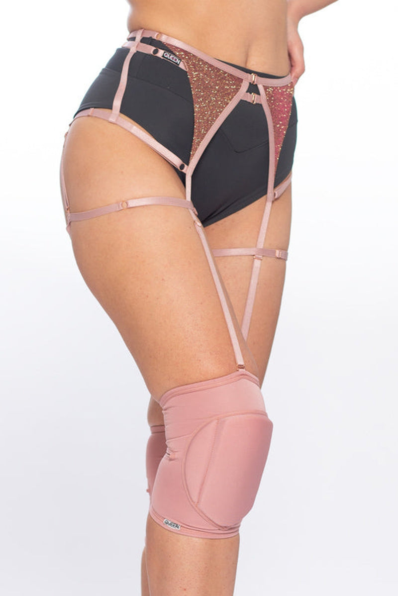 Queen Kneepads - Dusty Rose-Queen Accessories-Pole Junkie