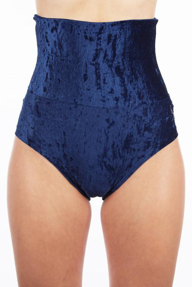 Dragonfly Betty High-Waisted Shorts - Velvet Blue-Dragonfly-Pole Junkie