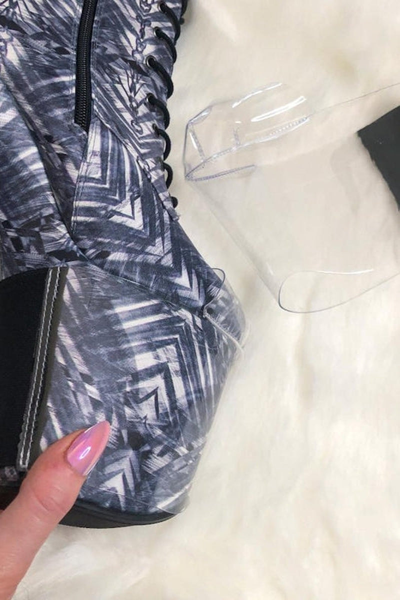 Hella Heels Classique Shoe Protector - Clear (Black back)-Hella Heels-Pole Junkie