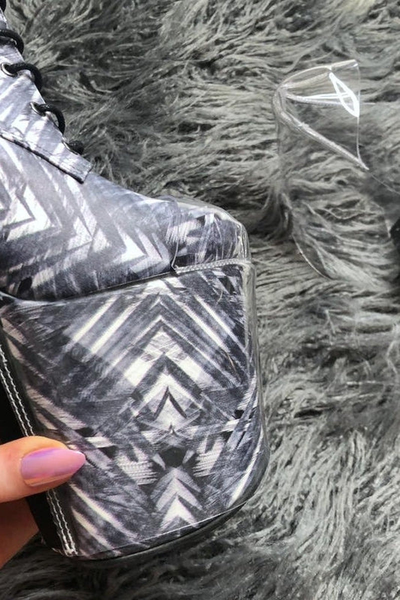 Hella Heels Classique Shoe Protector - Clear (Black back)-Hella Heels-Pole Junkie