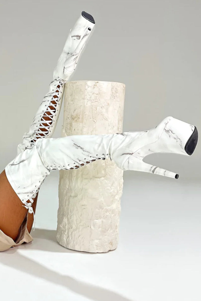 Hella Heels Renaissance Thicc Thigh High 8inch Boots - Faith-Hella Heels-Pole Junkie