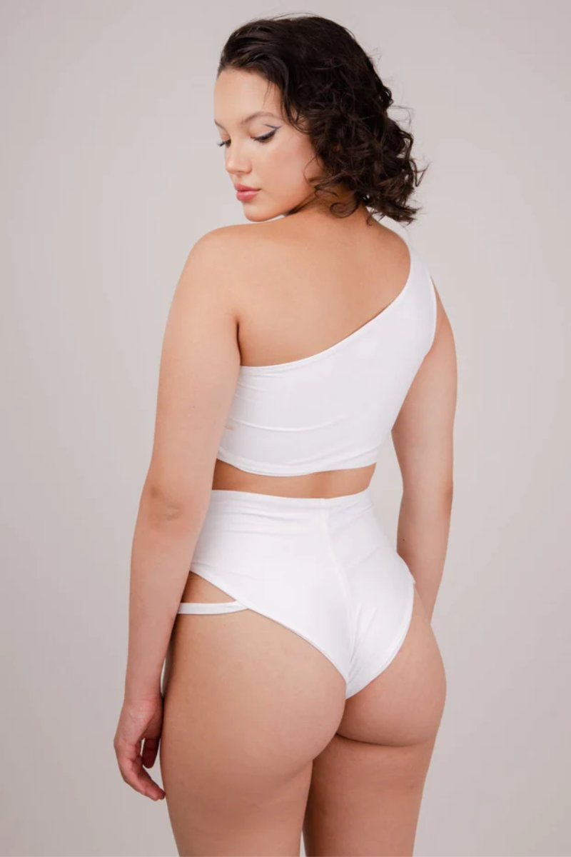 FANNA Flow Shorts - White-FANNA-Pole Junkie